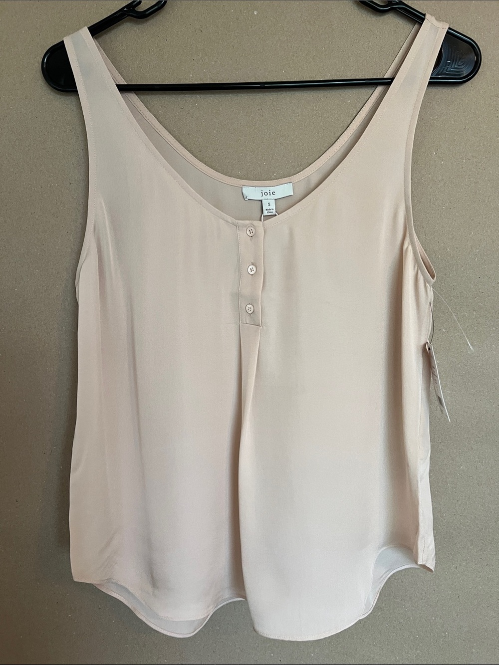 Joie Caelen 100% Silk Tank Top S cream NWT
